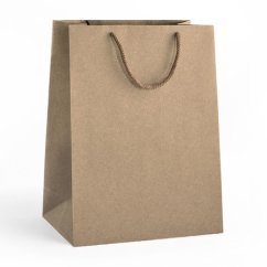 Dárková taška hnědá 25x11x35 cm